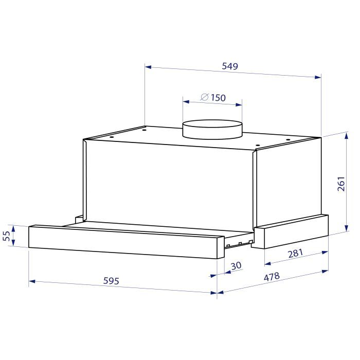 Вытяжка кухонная Minola HTLS 6734 BL 1100 LED GLASS изображение 11