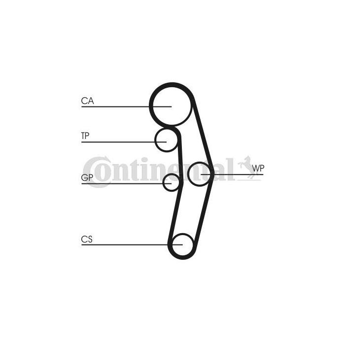 Комплект ременя ГРМ з помпой CONTITECH CT1028WP3 зображення 3