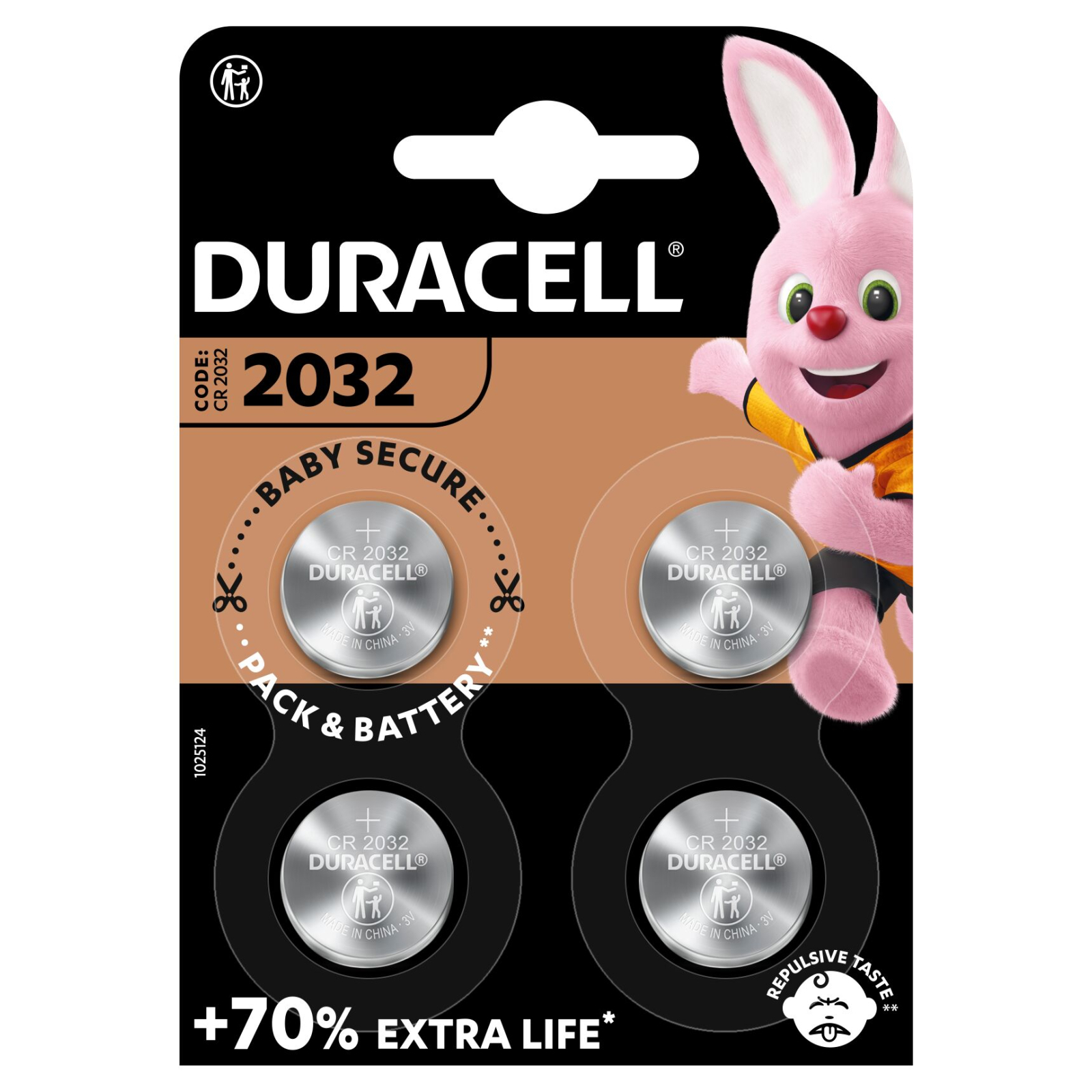 Батарейка Duracell CR 2032 / DL 2032 * 4 (5007662/5010951/5014799) изображение 2