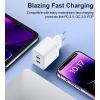 Зарядное устройство Choetech 2xUSB-C 40W PD/QC/PPS (Q5006-EU-WH) изображение 8