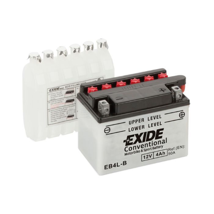 Акумулятор автомобільний EXIDE CONVENTIONAL 4Ah Ев (-/+) (50EN) (EB4L-B)