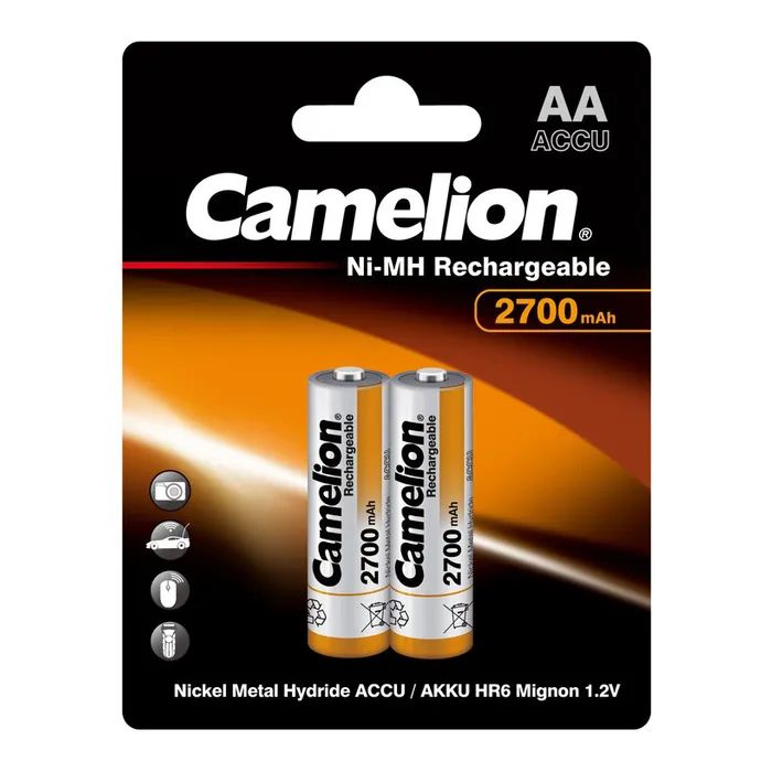 Аккумулятор Camelion AA 2700 mAh Ni-MH * 2 HR6 BP2 (NH-AA2700BC2)