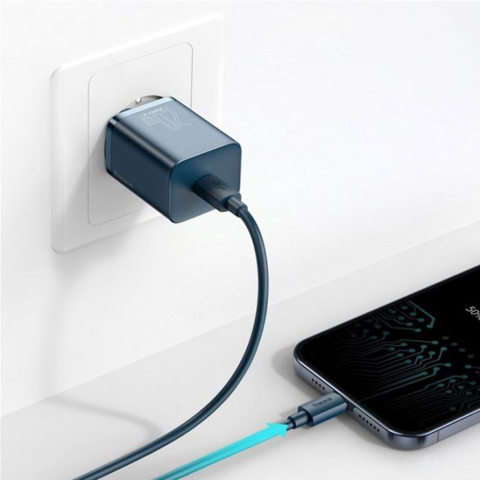 Зарядний пристрій Baseus Super Si Quick Charger 1C Blue (CCSUP-B03) зображення 5