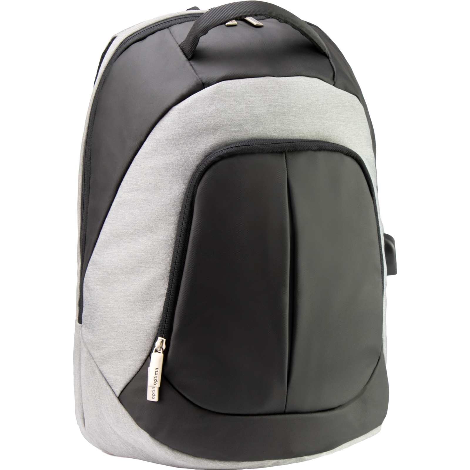 Рюкзак школьный Optima 17.5" USB Techno мужской 0.7 кг 6-15 л Светло-серый (O97594-03)