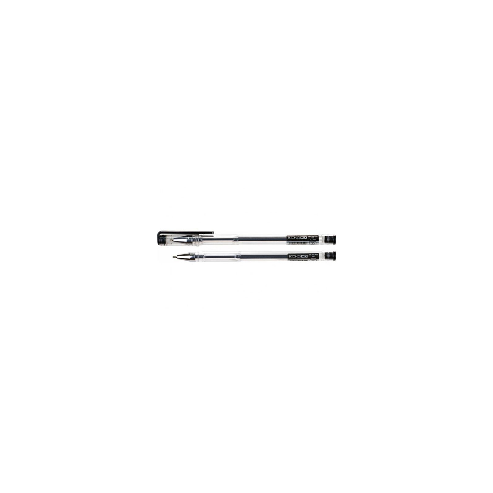 Ручка гелева Economix FIRE 0,5 мм, чорна (E11954)