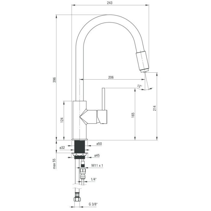 Смеситель Deante Aster (BCA_B64M) изображение 6