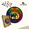 Пазл Ukropchik деревянный Слон Мандала size - L в коробке с набором-рамкой (Elephant Mandala A3) изображение 5
