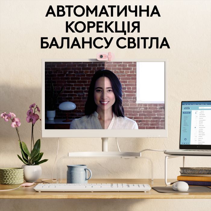Веб-камера Logitech Brio 100 Full HD Graphite (960-001585) изображение 3