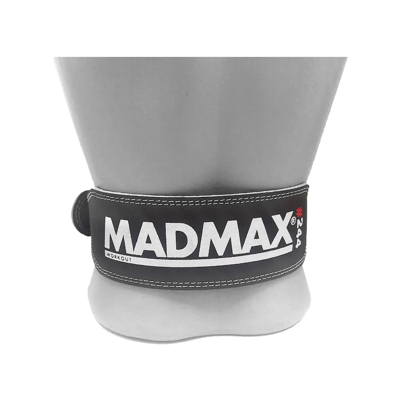 Атлетичний пояс MadMax MFB-244 Sandwich шкіряний Black XXL (MFB-244_XXL) зображення 9