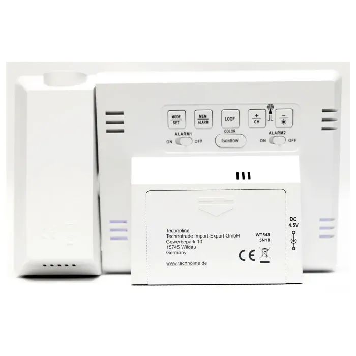 Настільний годинник Technoline WT549 проекційний White (DAS301195) зображення 5