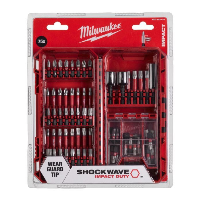 Набор бит Milwaukee SHOCKWAVE 75шт. (4932492008) изображение 2