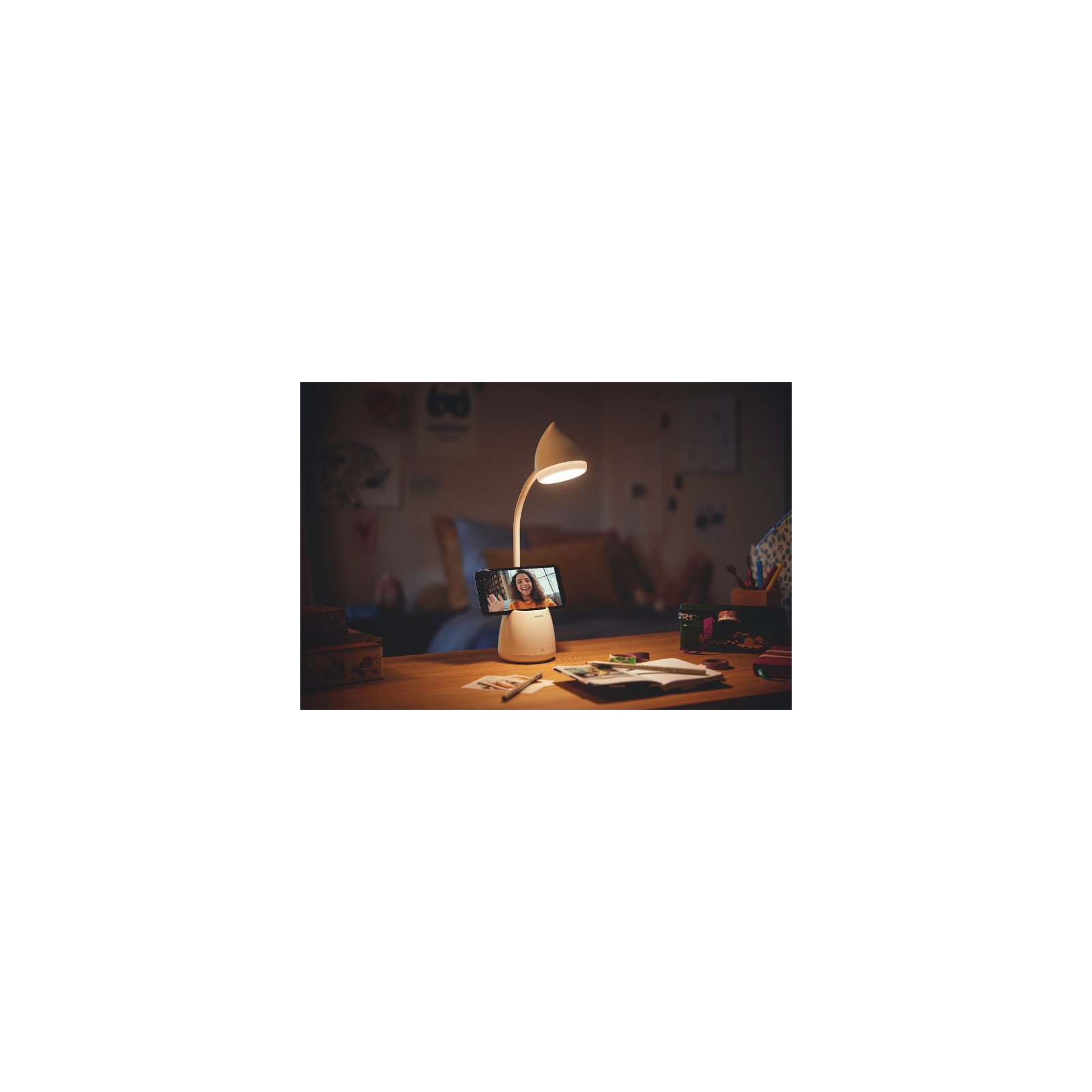 Настольная лампа Philips LED Reading Desk lamp Hat 4.5W, 3000/4000/5700K, 1800mAh (Lithium battery), білий (929003241007) изображение 2