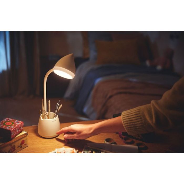 Настільна лампа Philips LED Reading Desk lamp Hat 4.5W, 3000/4000/5700K, 1800mAh (Lithium battery), білий (929003241007) зображення 3
