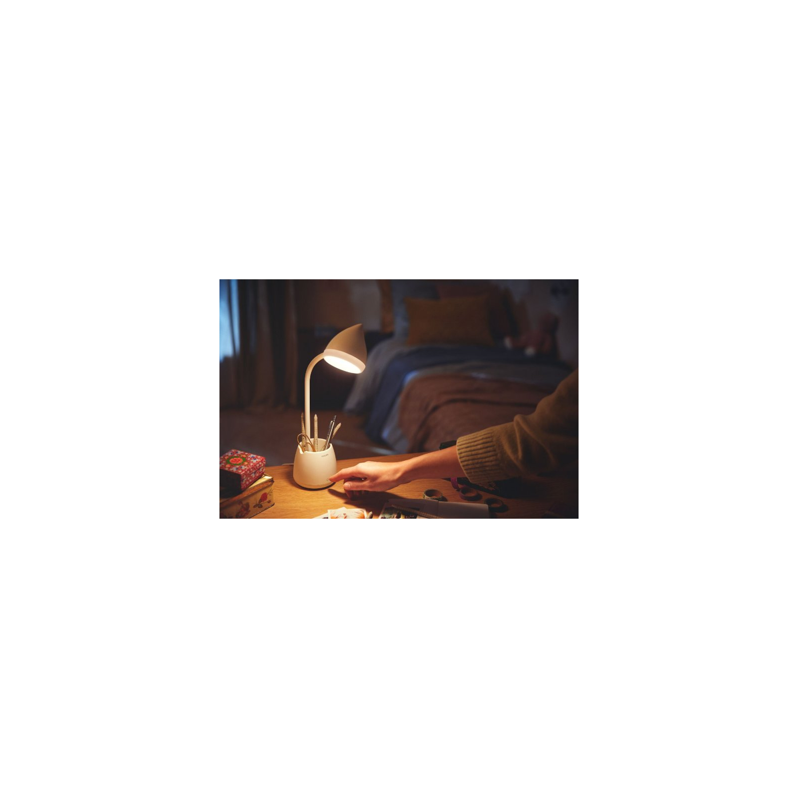 Настольная лампа Philips LED Reading Desk lamp Hat 4.5W, 3000/4000/5700K, 1800mAh (Lithium battery), білий (929003241007) изображение 3
