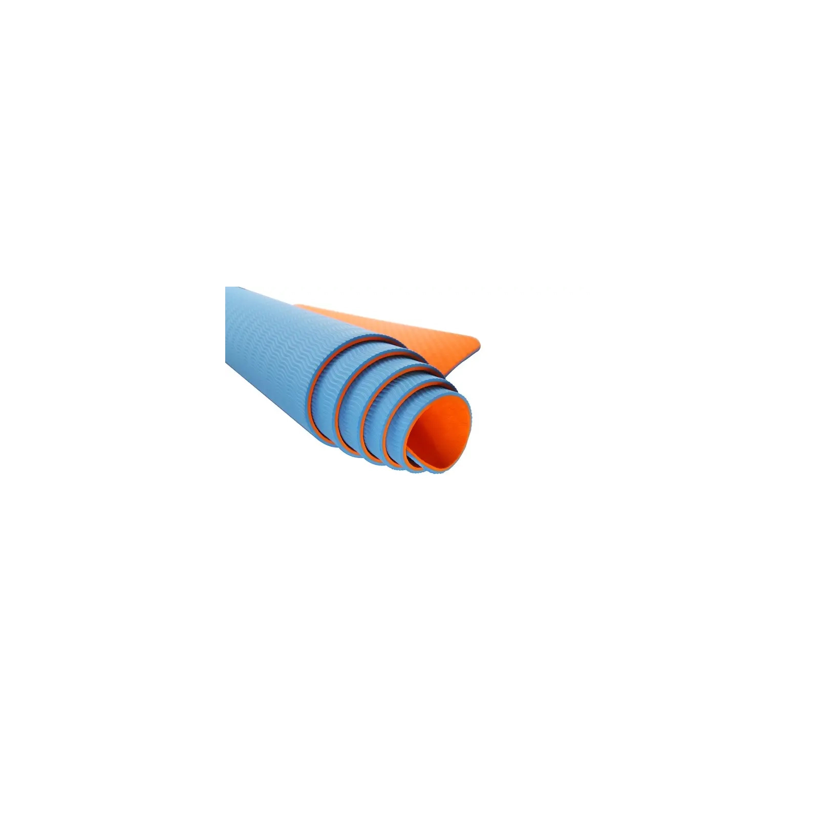 Килимок для йоги U-Powex Yoga mat Orange/Blue 183х61х0.6 (UP_1000_TPE_Or/Blue) зображення 3