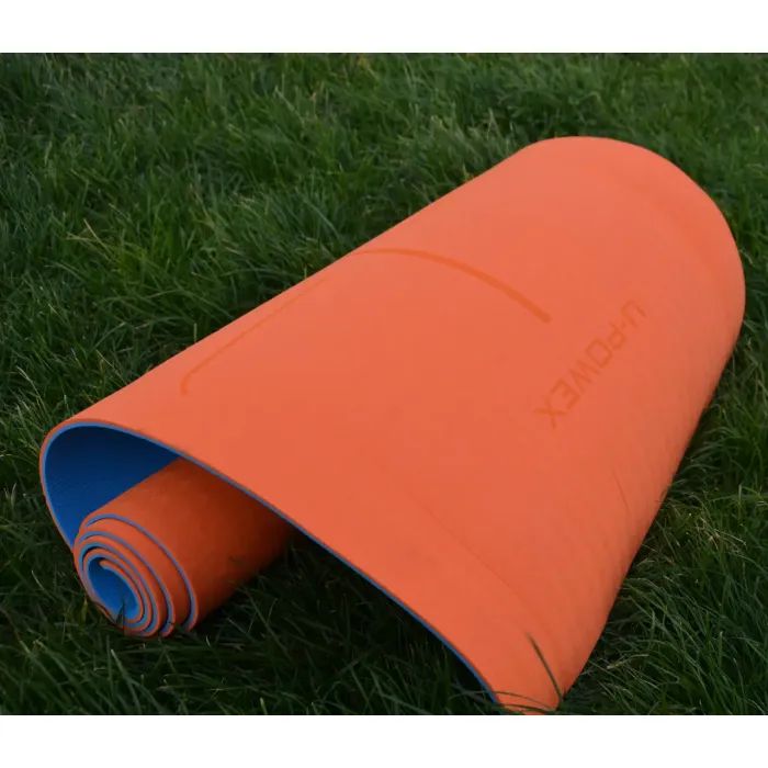 Коврик для йоги U-Powex Yoga mat Orange/Blue 183х61х0.6 (UP_1000_TPE_Or/Blue) изображение 4