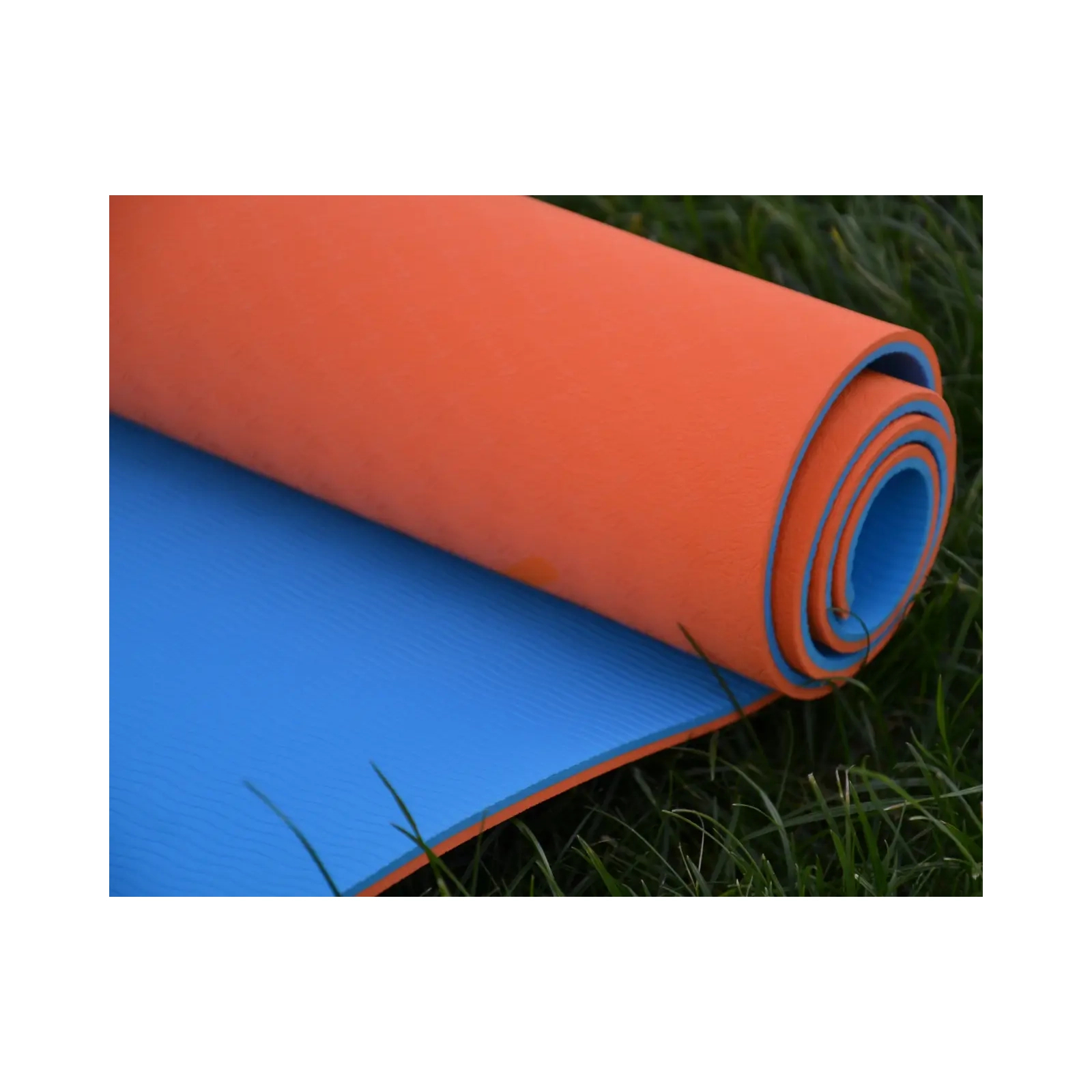 Коврик для йоги U-Powex Yoga mat Orange/Blue 183х61х0.6 (UP_1000_TPE_Or/Blue) изображение 6