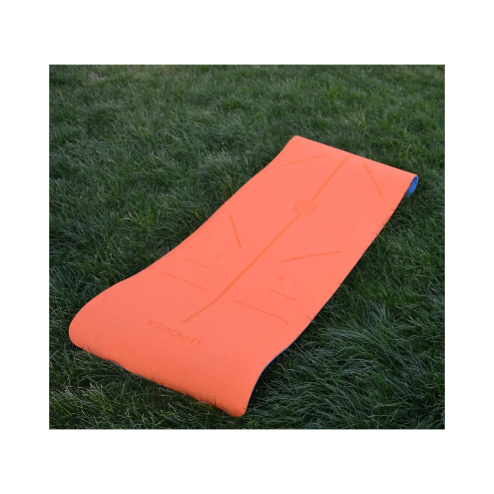 Килимок для йоги U-Powex Yoga mat Orange/Blue 183х61х0.6 (UP_1000_TPE_Or/Blue) зображення 7