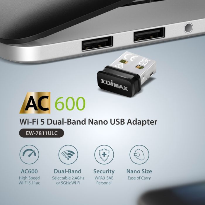 Мережева карта Wi-Fi Edimax EW-7811ULC зображення 3
