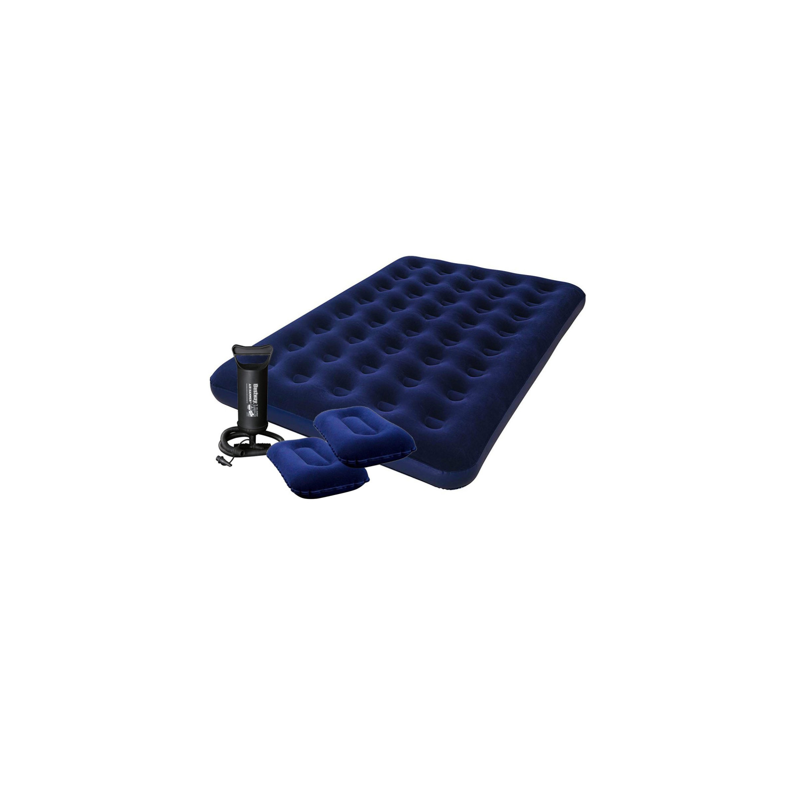 Матрас надувной BestWay Pavillo велюр Синій 152 х 203 х 22 см (67374)