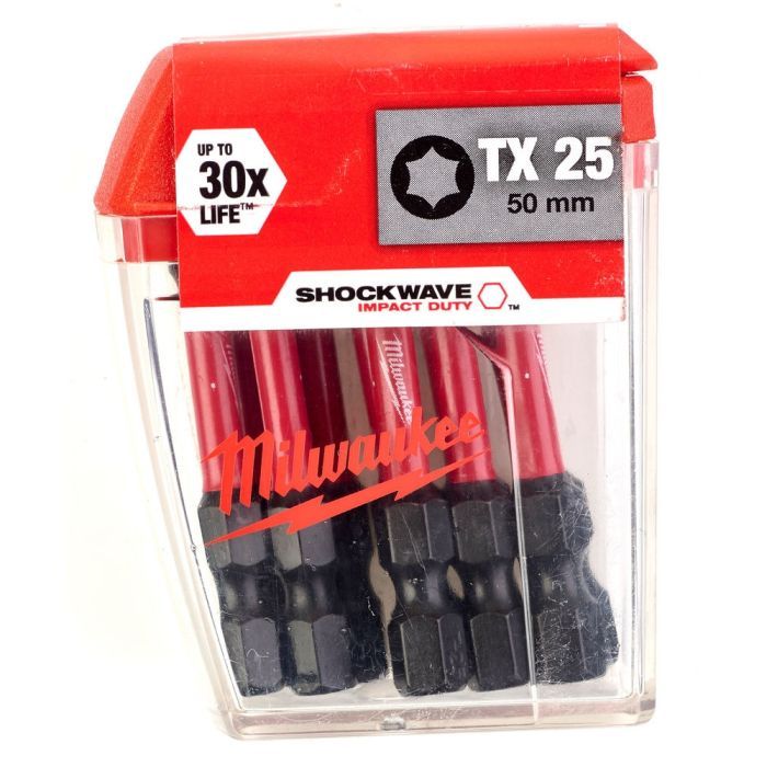 Набір біт Milwaukee SHOCKWAVE, TX25, 50мм, 10шт (4932430882) зображення 3