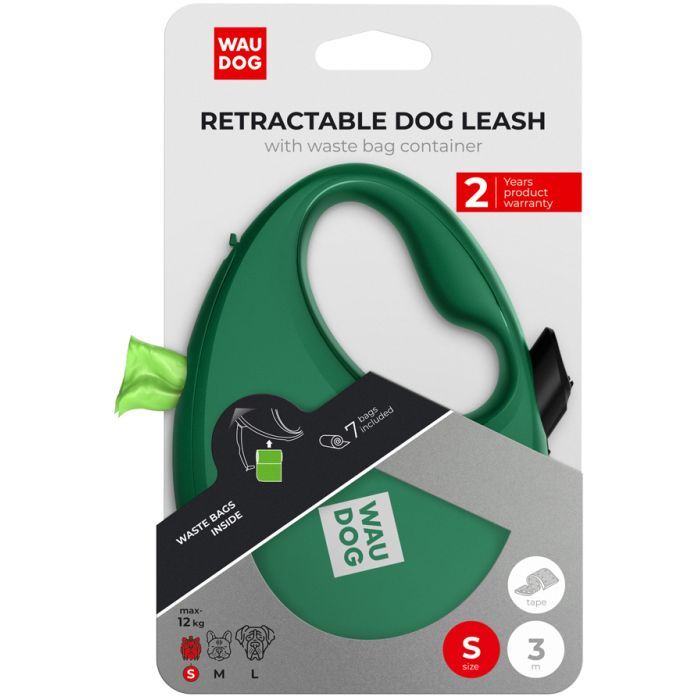 Повідець для собак WAUDOG R-leash з контейнером для пакетів S до 12 кг 3 м фіолетовий (26279) зображення 5