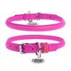 Нашийник для тварин WAUDOG Glamour з QR паспортом, круглий, L рожевий (35077)