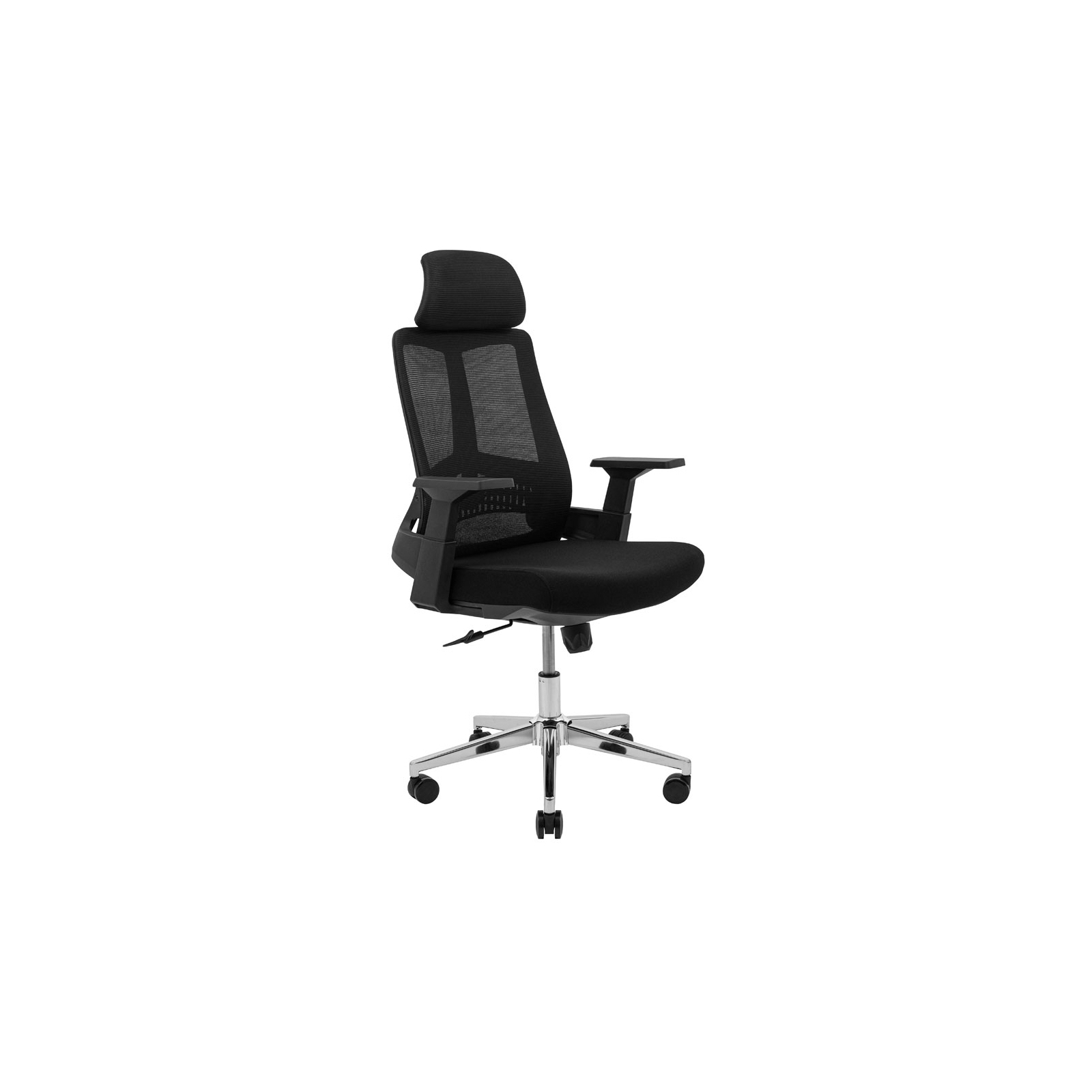 Офісне крісло Richman Токен Хром M-1 (Tilt) Сітка чорна + сітка сіра (ADD0003213)
