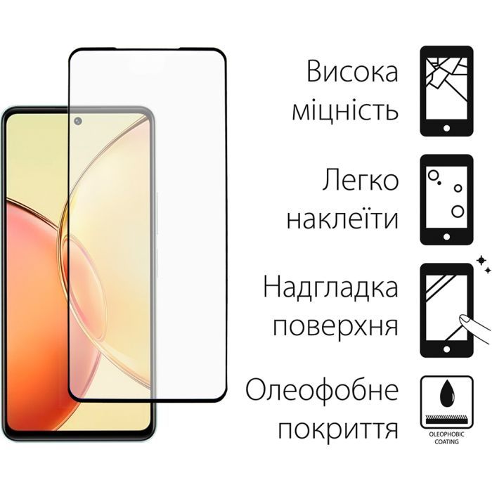 Стекло защитное Dengos Vivo Y36 (black) (TGFG-314) изображение 2