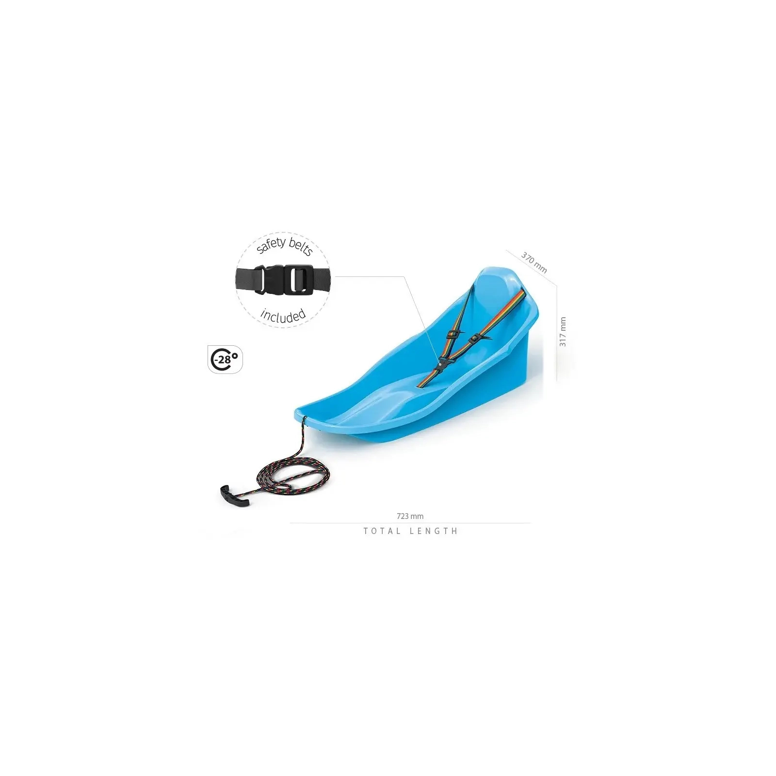 Санки Prosperplast Topo, синій (5905197481937) зображення 3