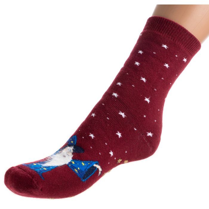 Носки детские Bross махровые с волшебником (10196-4-darkred)