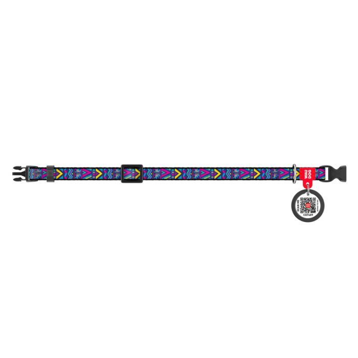 Ошейник для животных WAUDOG Nylon с QR паспортом "Инди" пластиковый фастекс XL (4679) изображение 2