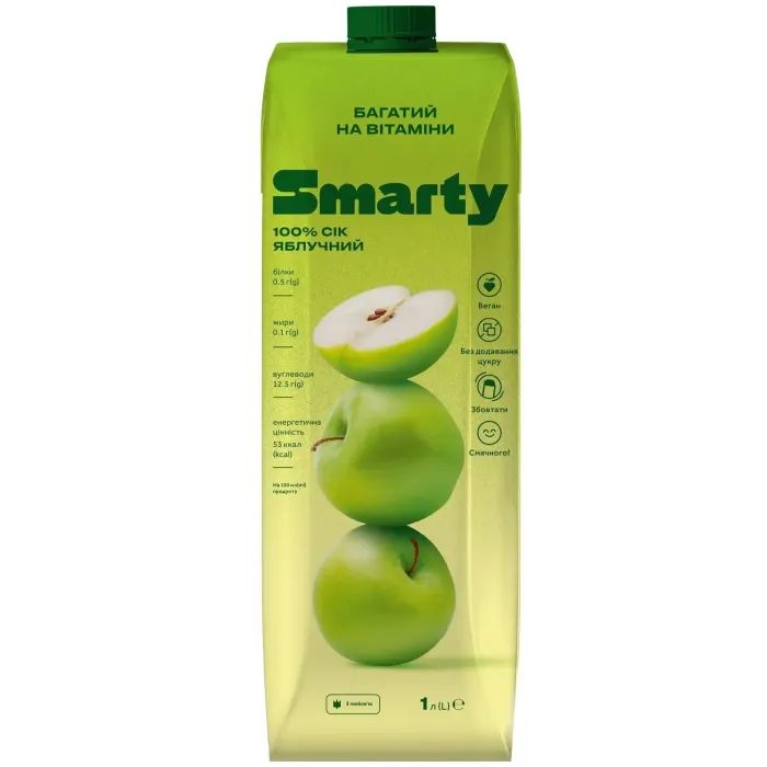 Сок Smarty Яблочный 1л (2612000)
