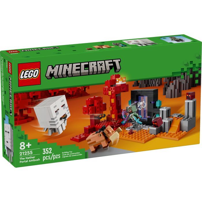 Конструктор LEGO Minecraft Засада у портала в Нижний мир 352 деталей (21255)