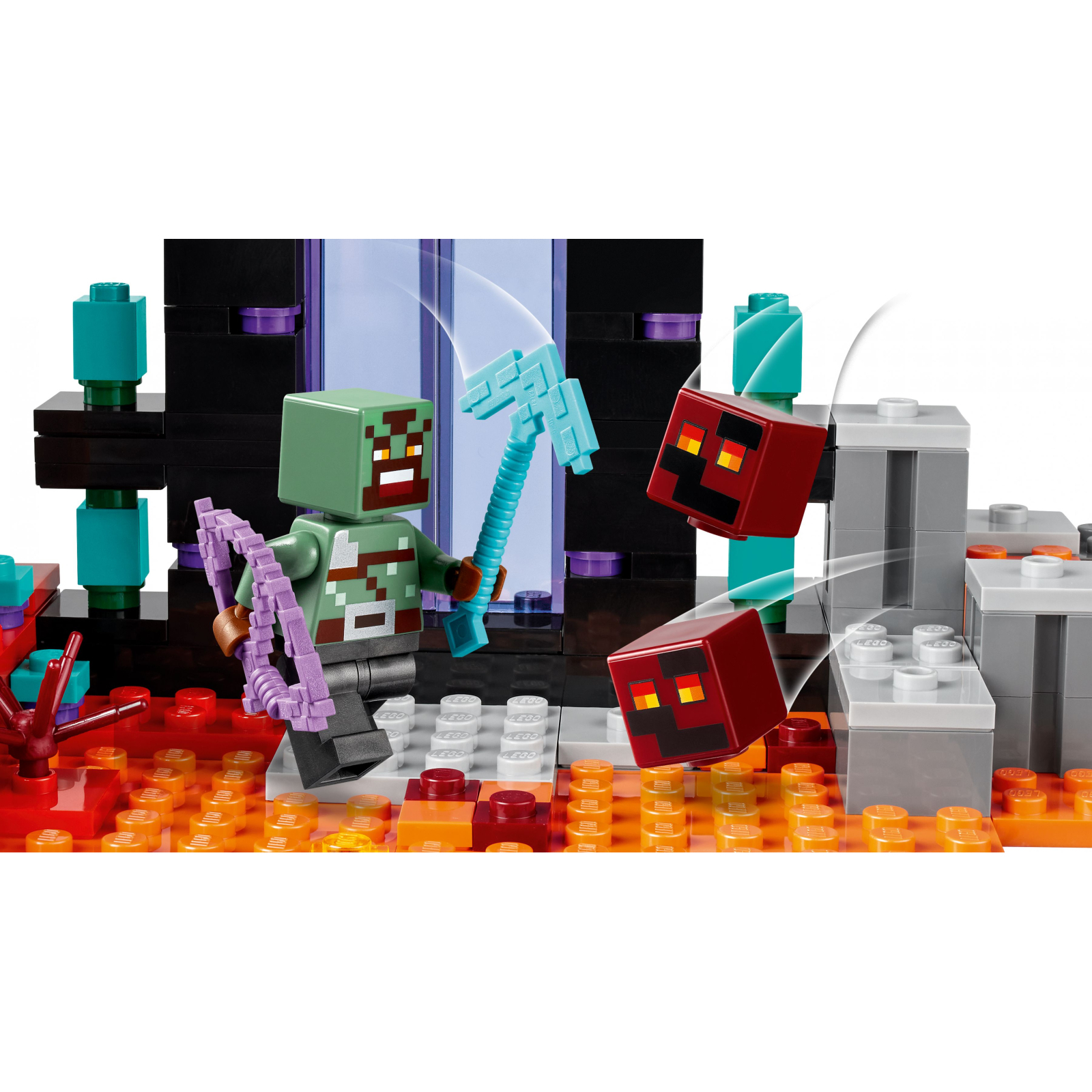 Конструктор LEGO Minecraft Засада у портала в Нижний мир 352 деталей (21255) изображение 6