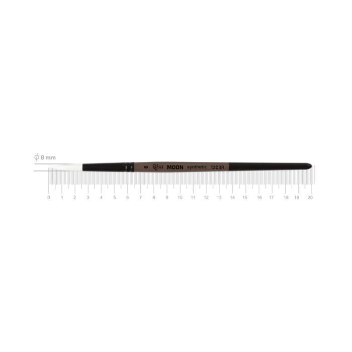 Кисточка для рисования Rosa Синтетика круглая, MOON 1203R, №6 (4823098533993)