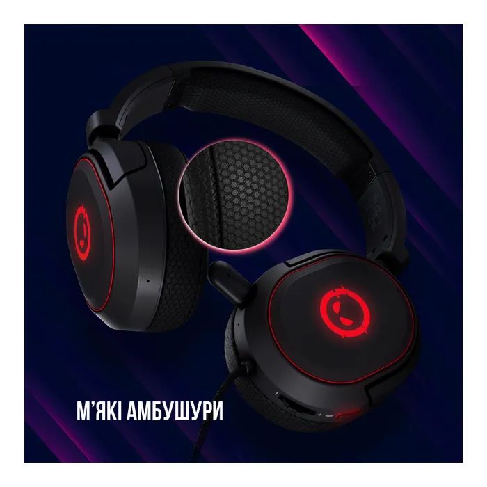 Наушники Lorgar Kaya 460 Gaming RGB USB Black (LRG-GHS460) изображение 11