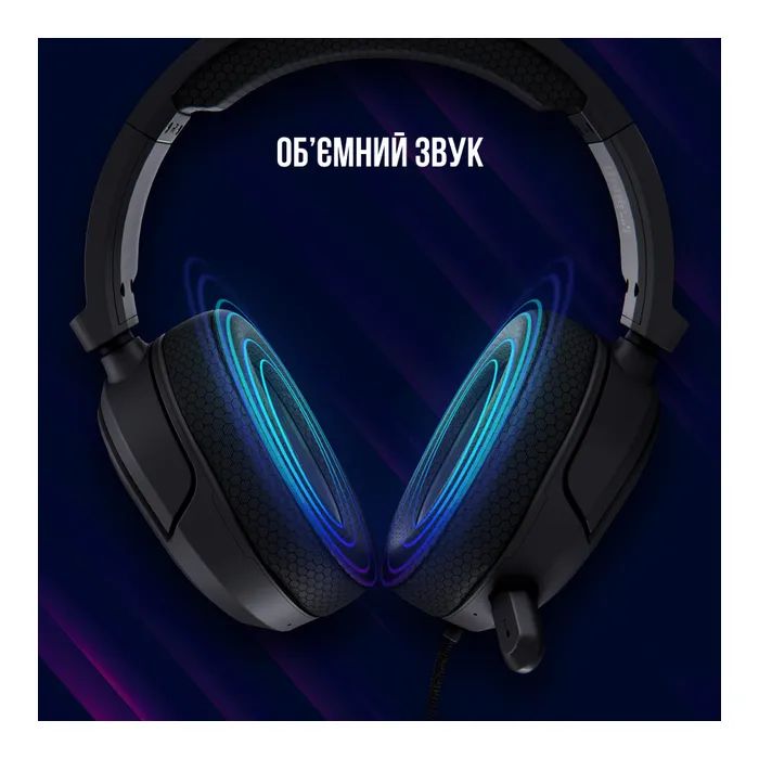 Наушники Lorgar Kaya 460 Gaming RGB USB Black (LRG-GHS460) изображение 7