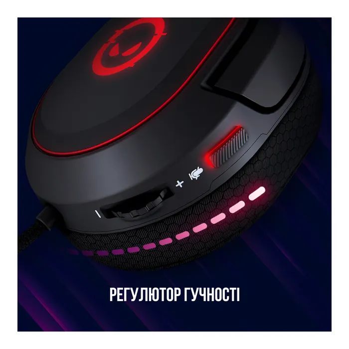 Наушники Lorgar Kaya 460 Gaming RGB USB Black (LRG-GHS460) изображение 8