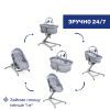 Кроватка Chicco Колыбель для новорожденного 5 в 1 Baby Hug Pro, серый (87076.40) изображение 2
