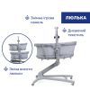 Кроватка Chicco Колыбель для новорожденного 5 в 1 Baby Hug Pro, серый (87076.40) изображение 4