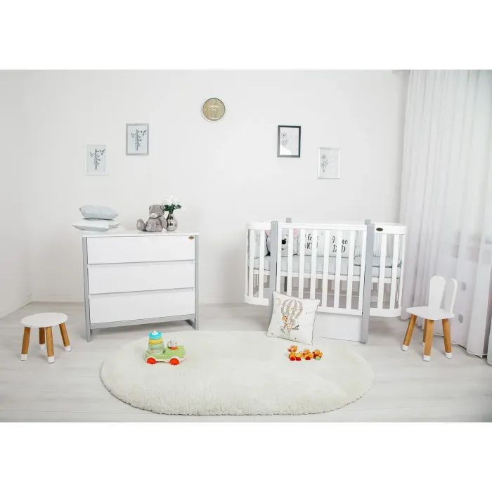 Кроватка Angelo Magic белая (бело-серая) 120х60 (12001) изображение 8