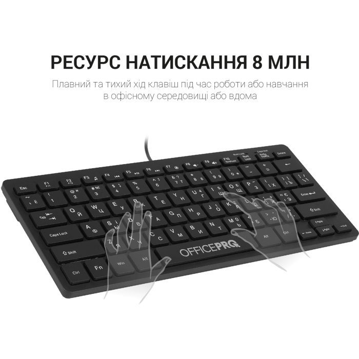 Клавиатура OfficePro SK240 USB Black (SK240) изображение 6