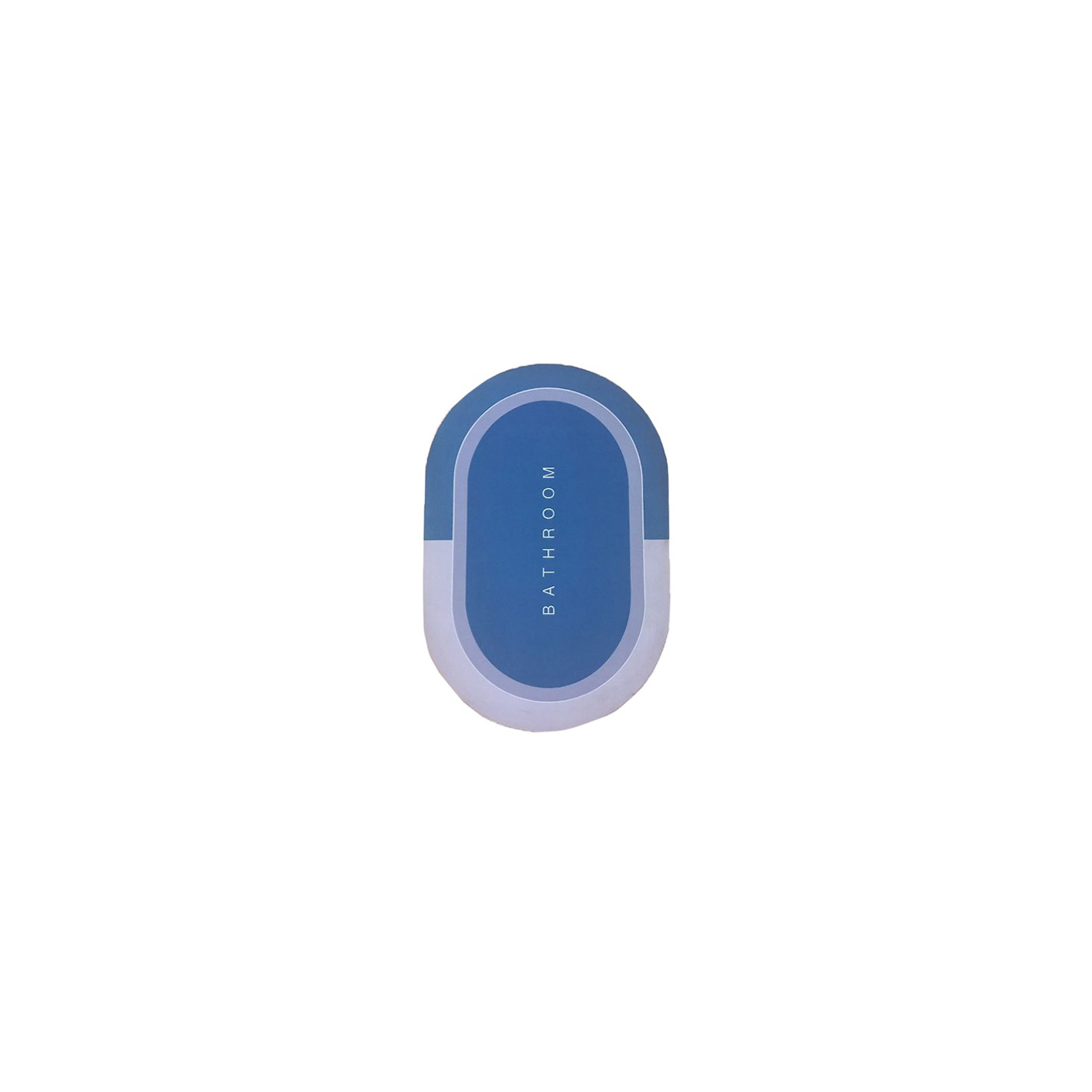Коврик для ванной Stenson суперпоглощающий 40 х 60 см овальный темно-голубой (R30939 d.blue) изображение 2