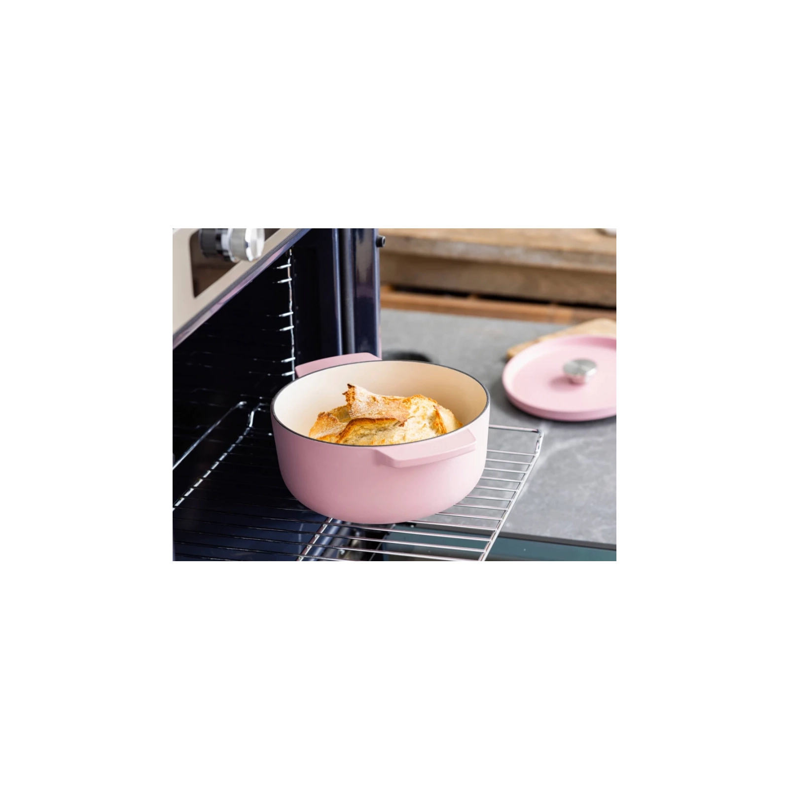 Каструля KitchenAid чавунна з кришкою 3,3 л Мигдалевий крем (CC006056-001) зображення 6
