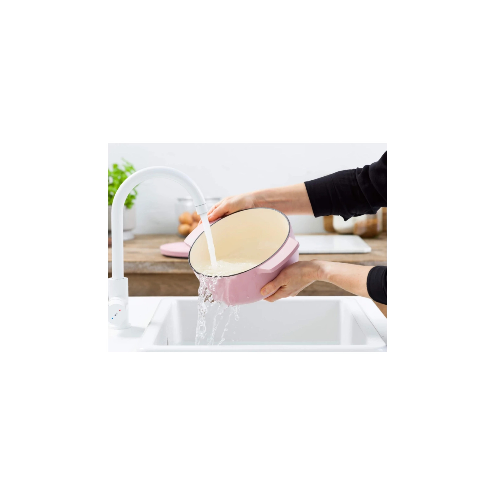 Кастрюля KitchenAid чавунна з кришкою 3,3 л Мигдалевий крем (CC006056-001) изображение 8
