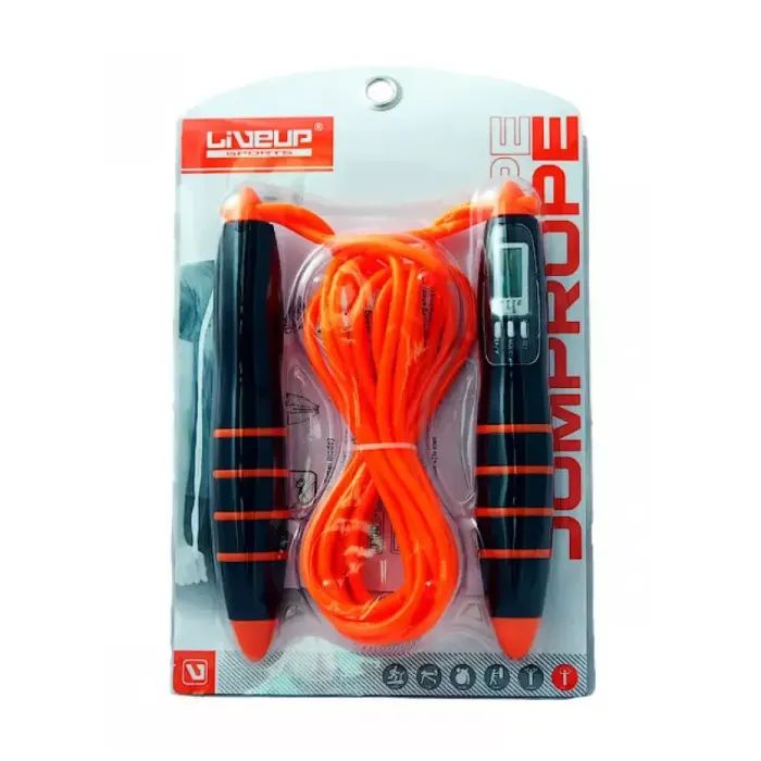 Скакалка LiveUp Digital Jump Rope LS3128 з електронним лічильником помаранчева 275 см (2016052800145) зображення 2