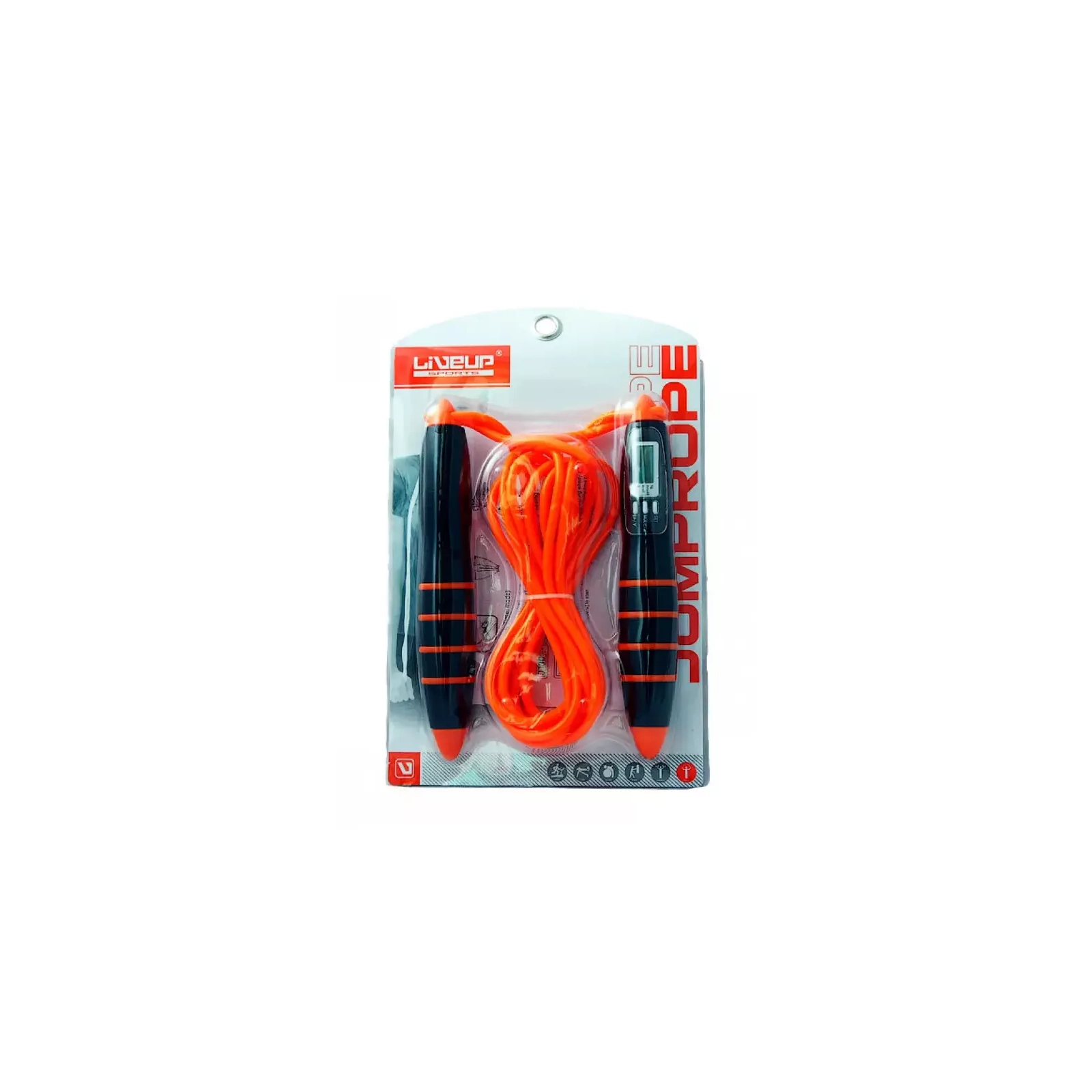Скакалка LiveUp Digital Jump Rope LS3128 з електронним лічильником помаранчева 275 см (2016052800145) изображение 2