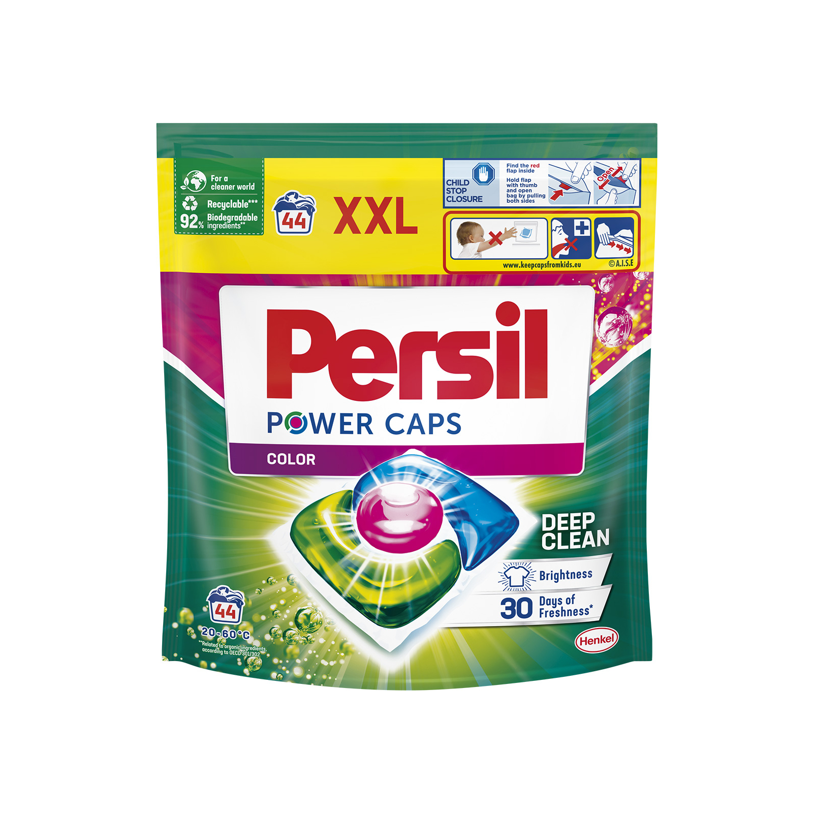 Капсули для прання Persil Power Caps Color Deep Clean 60 шт. (9000101804294)