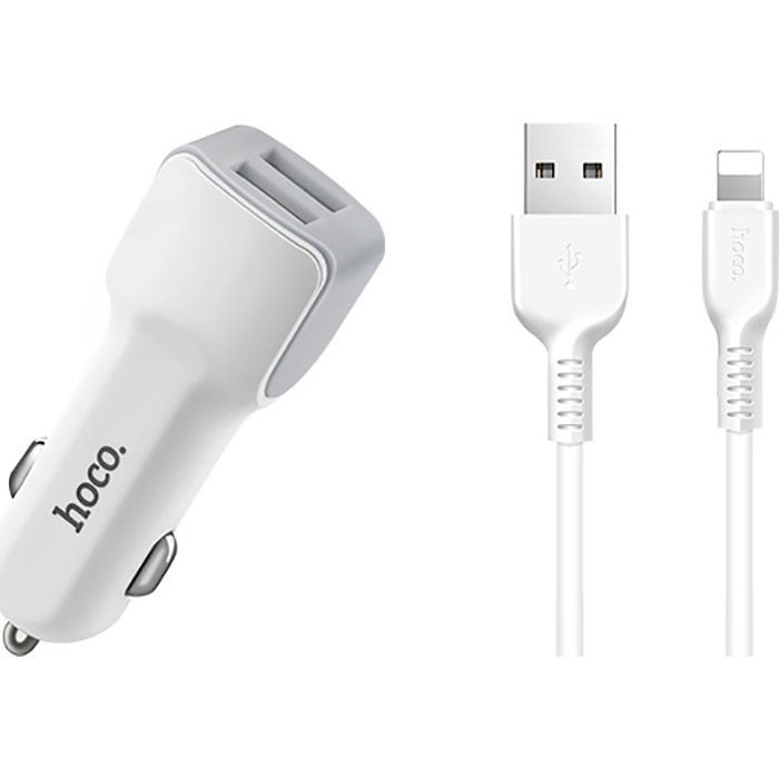 Зарядное устройство HOCO Z23 2xUSB White (6957531078012)
